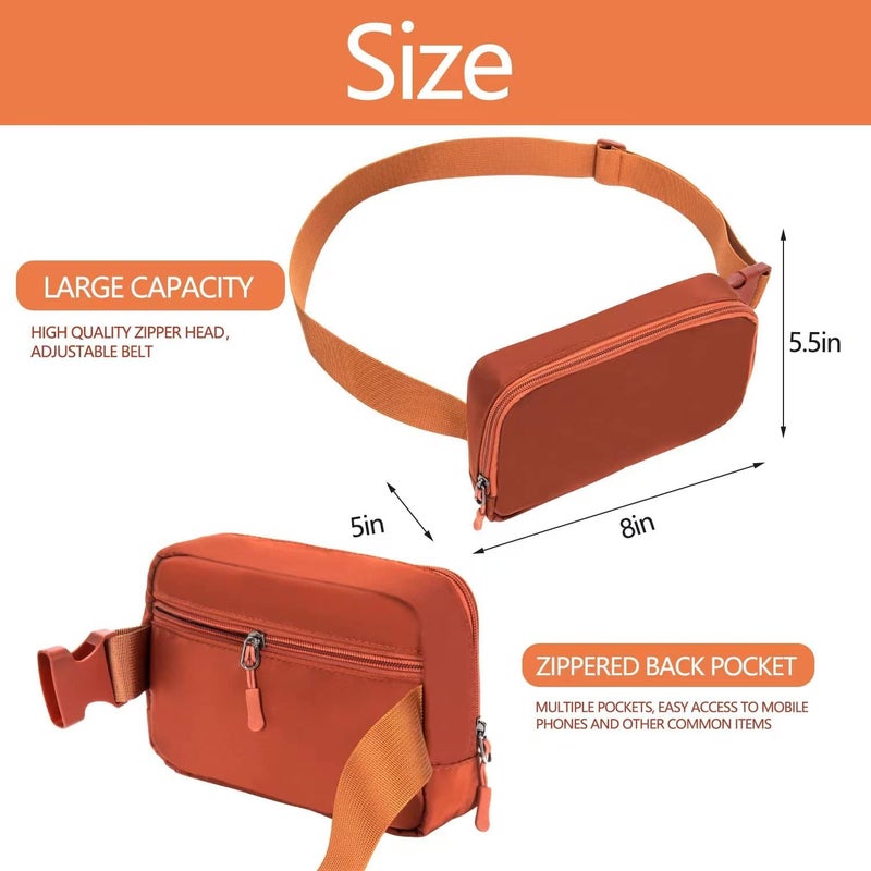 WITROMAN Belt bag Fanny pack crossbody bags for women Everywhere belt bag (Coffee) - Image 2